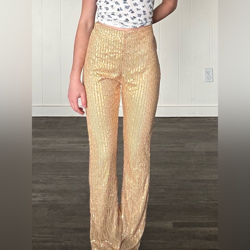 Gold Sequin Pants